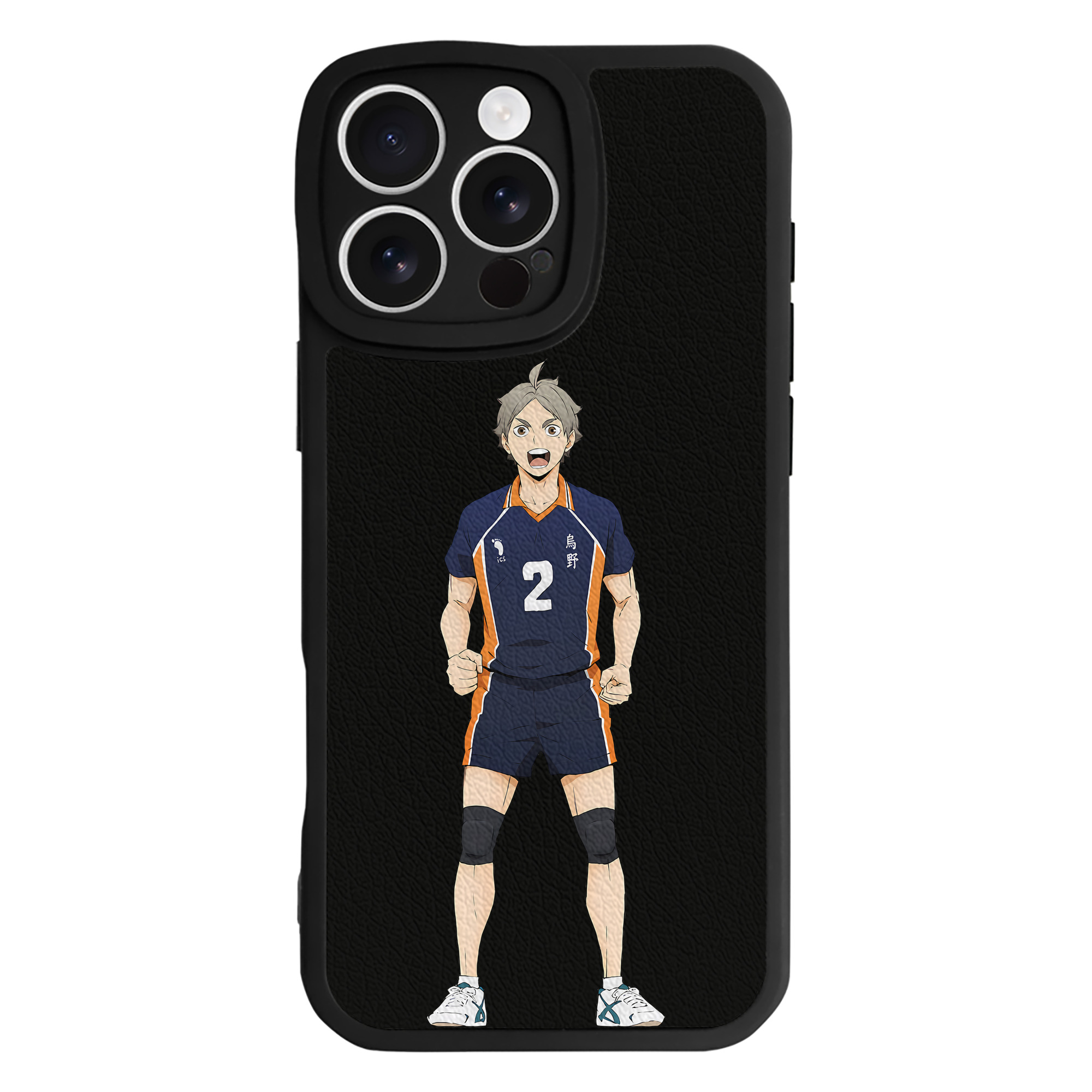 （画像用） ハイキュー!! Haikyu!! 【iPhone 16シリーズ対応】シリコンスマホケース（レザー調） 材質：シリコン